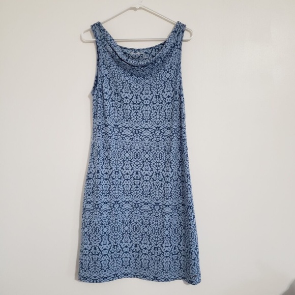 Eddie Bauer Outdoor Women’s Casual Dress Sleeveless Midi Cowl Neck Blue Size XS - Picture 2 of 13